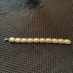 Sterling silver and 14kt gold bracelet